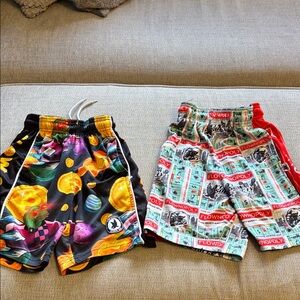 Flow Society Athletic Shorts - Black/Multicolor